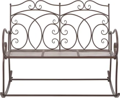 Produktbild von vidaXL Gartenbank 104 cm Eisen Antik Braun