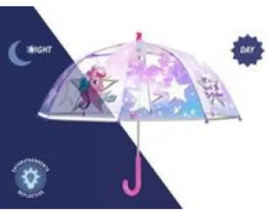Produktbild von Glow in the Dark Kinderschirm Cool Kids UNICORN transparent, 42/8, manuell