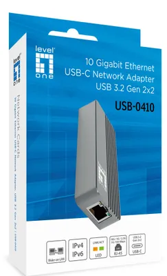 Productafbeelding van Level One USB-0410 LevelOne Adapter GigaBit USB-C3.2->RJ45 10Gbps