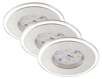 Produktbild von Briloner LED Einbauleuchten 3er Set Alu 3x4,5W 470lm 3000K IP44 3-Stufen Dimmbar