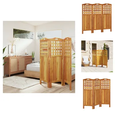 Immagine prodotto di vidaXL paravento 3 pezzi 121,5x2x115 cm in legno massiccio di acacia - divisorio per ambienti