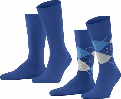 Produktbild von Burlington Everyday 2-Pack herensokken, blauw (night blue)
