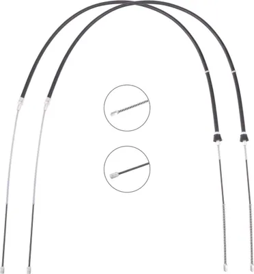 Produktbild von RIDEX Handbremsseil Seilzug Feststellbremse für VW Polo Schrägheck (6R1, 6C1) Hinten Links Rechts 124C1358