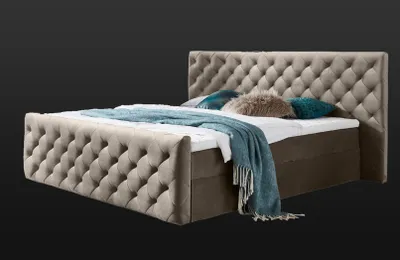 Obrázok produktu pre Chesterfield zamatové postele manželská posteľ 160x200 dizajnové postele hotelový nábytok