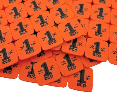 Obrázek produktu pro CombiCraft biologicky rozložitelné lámatelné mince z bramborového škrobu - oranžová - Ø29 mm - 1000 kusů