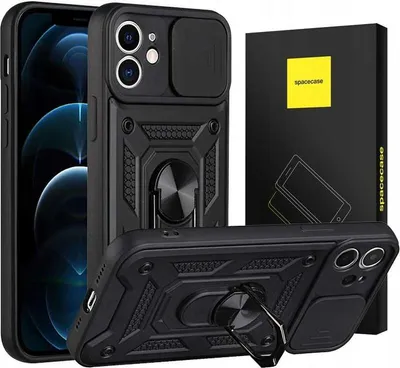 Produktbild von Spacecase Camring iPhone 12 mini schwarz