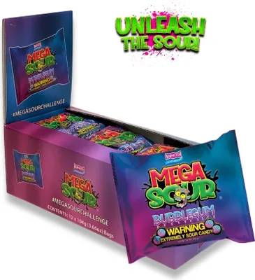 Produktbild von Barnetts Display #MegaSourChallenge Bubblegum 12x104g