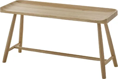 Image de Sitzbank >BANTRY< in holzfarben, Eiche massiv geölt - 95x45x35cm (BxHxT)