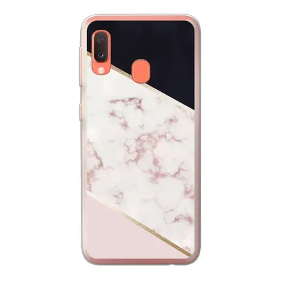 Produktbild von MuchoWow® Handyhülle Schutzhülle Hülle für Samsung Galaxy A20e Marmor - Roségold - Luxus Silikon Softcase Handy Hülle - Abdeckung