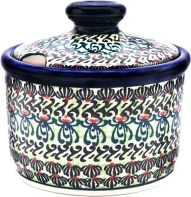 Produktbild von Original Bunzlauer Keramik Zuckerdose, V=0,4 Liter, B=10,6 cm, H=9,7 cm, Design DU181