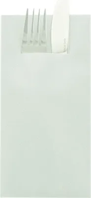 Produktbild von Airlaid Besteckservietten Perlgrau, 40 x 40 cm, 75 Stück - Mank