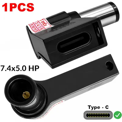 Produktbild von HP 7,4 x 5,0 mm DC Anschluss auf USB-C Buchse Adapter Ladekabel Konverter