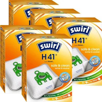 Produktbild von 5 x Swirl H 41 MP Plus AirSpace Staubsaugerbeutel Staubbeutel Microvlies