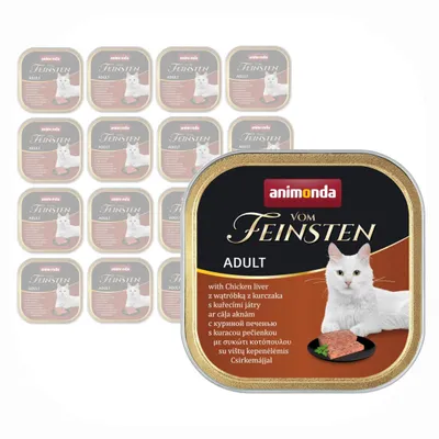Produktbild von Animonda Vom Feinsten Adult 16x100g Nassfutter für Katzen mit Hühnerleber