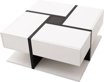 Immagine prodotto di okwish Tavolo da conferenza per soggiorno 787836cm, Tavolo da conferenza con spazio di archiviazione sottostante, con funzione bar, design unico a linee di colore (bianco)