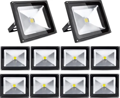 Produktbild von Greenmigo 10x50W LED Strahler Kaltweiß Fluter Licht Scheinwerfer Außenstrahler Wandstrahler Aluminium IP65 Wasserdicht