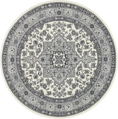 Produktbild von Hanse Home Mirkan Kurzflor Teppich Rund Parun Täbriz Creme Grau