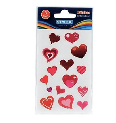 Produktbild von Stylex 36526 Sticker "Herz" - selbstklebend - 3 Blatt