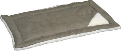 Immagine prodotto di Cuscino reversibile per cani e gatti - Morbido peluche e velluto - Adatto come inserto per trasportini - 36 x 22 x 3 cm - Grigio