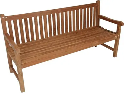 Obrázok produktu pre Teaková lavica - 180x65x92 cm - Rovné operadlo - Udržateľné drevo