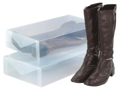 Obrázok produktu pre Úložný box na topánky WENKO, sada 2 kusov, priehľadný