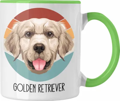 Produktbild von Trendation - Golden Retriever Besitzer Tasse Geschenk Lustiger Spruch Geschenkidee Golden Retriever Mama Papa (Grün)