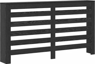 Produktbild von vidaXL Heizkörperabdeckung Schwarz Eichen-Optik 149 x 20 x 82 cm