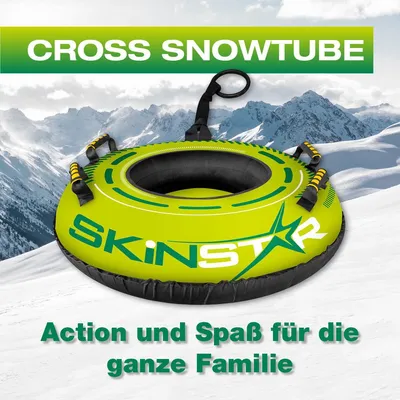 Image de SkinStar CROSS Profi Snow Tube Ø100cm GREEN Luge Bob luge Pneus neige Pneus glisse