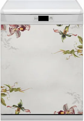 Produktbild von Magnet Folie für Geschirrspüler Küche Magnetmatte 60x80 cm  Dekor Geschirrspüle  - Exotische Flora
