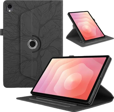 Immagine prodotto di Custodia in Pelle finta nera con rotazione a 360 gradi per Samsung Galaxy Tab S11