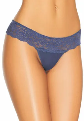 Produktbild von Teyli String Tanga Damen mit zarter Spitze verziert - Strings & Tangas für Damen