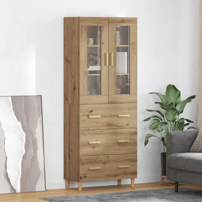 Zdjęcie produktu dla vidaXL Highboard Artisan-Eiche 69,5 x 34 x 180 cm