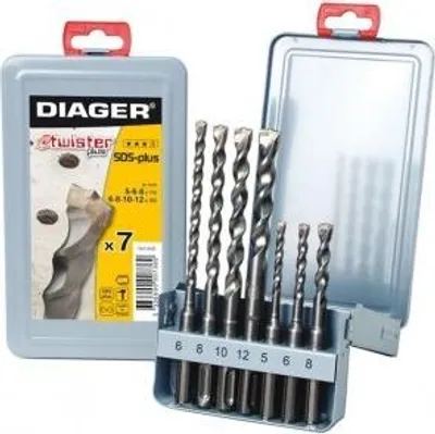 Produktbild von Set mit 7 Betonbohrern DIAGER SDS+ - 105D