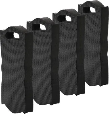 Produktbild von Famanu Knieschoner Gartenarbeit - Extra Dickes Schaumstoffkissen - 4 Stück 40x18x4 cm - Schwarz