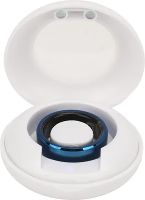 Immagine prodotto di Anello intelligente salute tracker Vetroceramica acciaio inox sonno monitoraggio fotocamera controllo IP68 impermeabile con app per uomini donne blu tipo 12