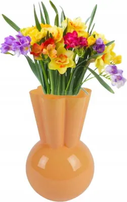 Image de Vase à fleurs en verre 17,5x28cm Décoratif orange