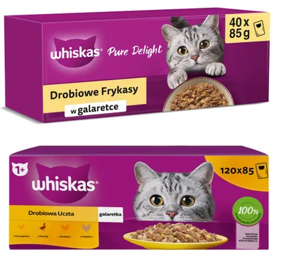 Produktbild von Whiskas Adult 160x85g Nassfutter für ausgewachsene Katzen Geflügelfestmahl