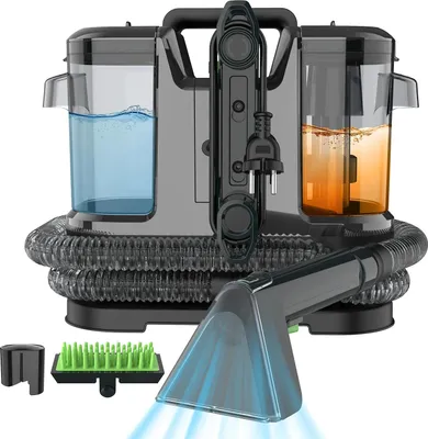 Produktbild von Handlicher Teppich- und Polsterreiniger - Sprüh-Extraktionsgerät - 450 W - 12 kPa Saugkraft - 1,8 l Frischwassertank - 5 m Kabel - EU-Stecker 220–240 V