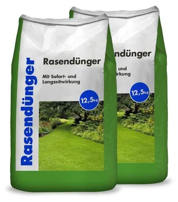Produktbild von Hamann Rasendünger - Sofort & Langszeitwirkung - 2 x 12,5 kg