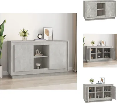 Produktbild von vidaXL Sideboard Betongrau 102x35x60 cm Holzwerkstoff -  Sideboards