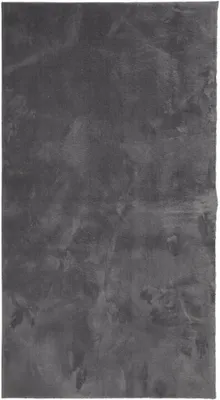 Produktbild von Teppich Kurzflor HUARTE Waschbar rutschfest Anthrazit 80x150 cm - Weicher Wohnzimmerteppich aus Polyester, Läufer für Fußbodenheizung, Bodenteppich für Schlafzimmer Flur