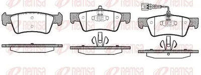 Produktbild von REMSA Bremsbeläge Satz Hinten Bremsklötze für VW Transporter V Bus (7HB, 7HJ, 7EB, 7EJ, 7EF, 7EG, 7HF, 7EC) 1187.01