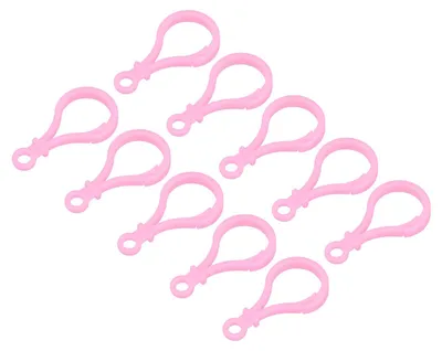 100 Kunststoff-Hummerclips 48 mm, bunt, rosa