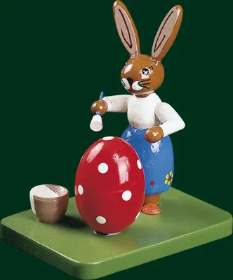 Produktbild von Osterdekoration Hasenmädchen mit Osterei Höhe= 8cm NEU