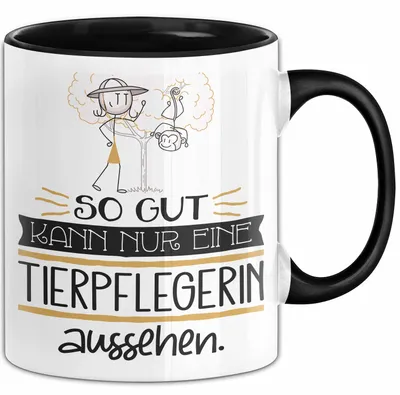 Produktbild von Tierpflegerin Geschenk Tasse So Gut Kann Nur Eine Tierpflegerin Aussehen Geschenkidee Geburtstag Weihnachten Lustig (Schwarz)
