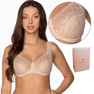 Produktbild von Gaia - Bh 1160 - Bügel BH ARABELA Damen Soft Bh Vollschalen breite Träger Beige Elasthan - 80D