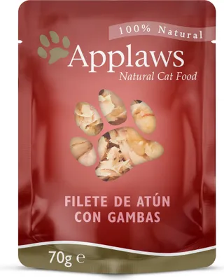 Produktbild von Applaws Cat Auf Thunfisch Und Pazifikgarnelen 12X70Gr