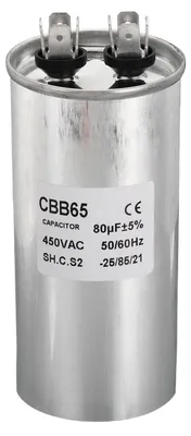 CBB65 80 µF Kondensator, 450 V AC, Aluminium, 1 Stück