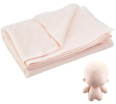 Image de Omgoods - Tissu en polyester doux, imitant la peau d'une poupée, idéal pour la création de vêtements et d'accessoires faits maison