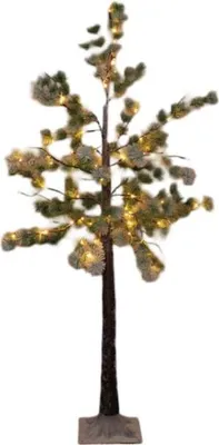 Productafbeelding van Dennenboom met sneeuw 80led classic warm ip44 trafo 150 cm bruin Anna's Collection